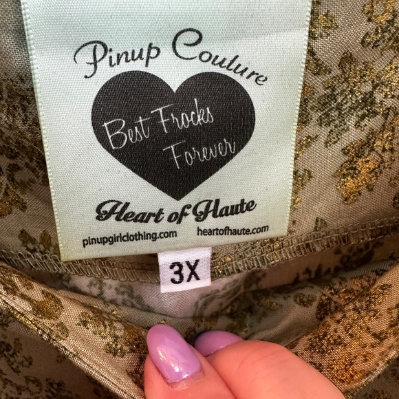 ⭐️host pick⭐️ Pinup Couture/Heart of Haute Monique Dress Cinderella Green 3X - Picture 6 of 14